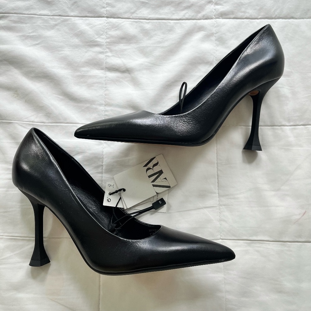 Zara black heels- new